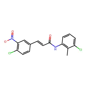 (E)-N-(3-chloro-2-methylphenyl)-3-(4-chloro-3-nitrophenyl)prop-2-enamide structure