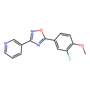 3-[5-(3-Fluoro-4-methoxyphenyl)-1,2,4-oxadiazol-3-yl]pyridine structure