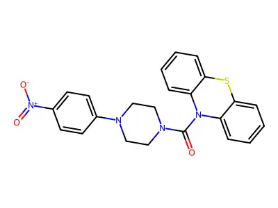 [4-(4-Nitrophenyl)piperazin-1-yl]-phenothiazin-10-ylmethanone structure