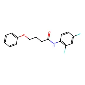 N-(2,4-difluorophenyl)-4-phenoxybutanamide structure