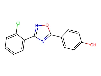 4-[3-(2-Chlorophenyl)-1,2,4-oxadiazol-5-yl]phenol structure