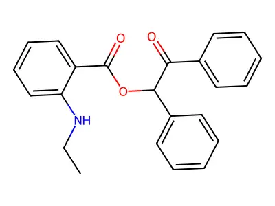 2-Oxo-1,2-diphenylethyl 2-(ethylamino)benzoate structure