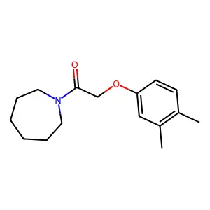 1-(Azepan-1-yl)-2-(3,4-dimethylphenoxy)ethanone structure