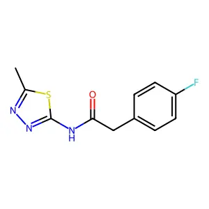 2-(4-fluorophenyl)-N-(5-methyl-1,3,4-thiadiazol-2-yl)acetamide structure
