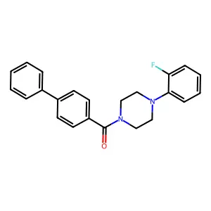 [4-(2-Fluorophenyl)piperazin-1-yl]-(4-phenylphenyl)methanone structure