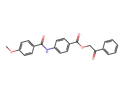 2-Oxo-2-phenylethyl 4-[(4-methoxybenzoyl)amino]benzoate structure