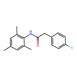 2-(4-fluorophenyl)-N-(2,4,6-trimethylphenyl)acetamide structure