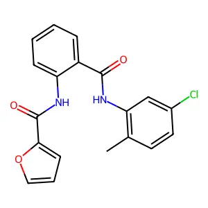 N-[2-[(5-chloro-2-methylphenyl)carbamoyl]phenyl]furan-2-carboxamide structure