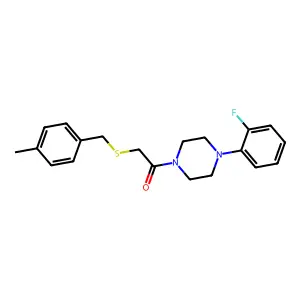 1-[4-(2-Fluorophenyl)piperazin-1-yl]-2-[(4-methylphenyl)methylsulfanyl]ethanone structure
