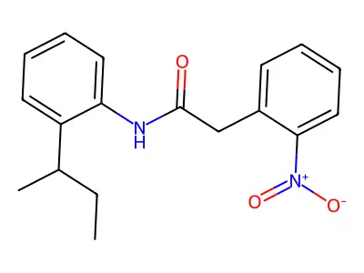 N-[2-(butan-2-yl)phenyl]-2-(2-nitrophenyl)acetamide structure