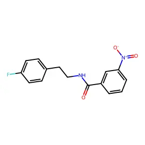 N-[2-(4-fluorophenyl)ethyl]-3-nitrobenzamide structure
