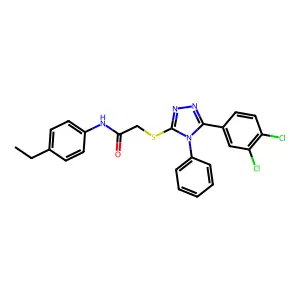 2-{[5-(3,4-dichlorophenyl)-4-phenyl-4H-1,2,4-triazol-3-yl]sulfanyl}-N-(4-ethylphenyl)acetamide structure