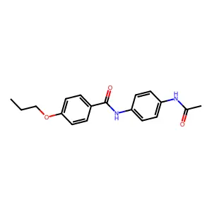 N-[4-(acetylamino)phenyl]-4-propoxybenzamide structure