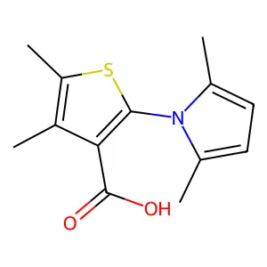 2-(2,5-dimethyl-1H-pyrrol-1-yl)-4,5-dimethylthiophene-3-carboxylic acid structure
