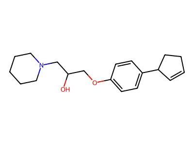 1-(4-Cyclopent-2-en-1-ylphenoxy)-3-piperidin-1-ylpropan-2-ol structure
