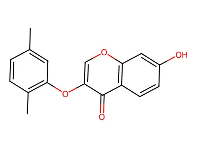 3-(2,5-dimethylphenoxy)-7-hydroxy-4H-chromen-4-one structure