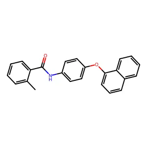 2-methyl-N-(4-naphthalen-1-yloxyphenyl)benzamide structure
