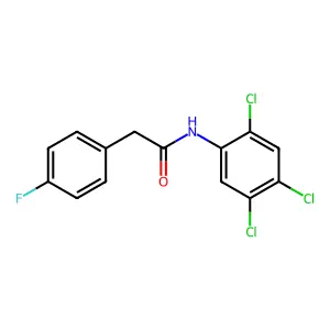 2-(4-fluorophenyl)-N-(2,4,5-trichlorophenyl)acetamide structure