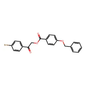 2-(4-Bromophenyl)-2-oxoethyl 4-(benzyloxy)benzoate structure