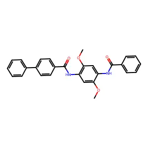 N-(4-benzamido-2,5-dimethoxyphenyl)-4-phenylbenzamide structure
