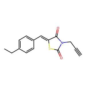 (5E)-5-[(4-ethylphenyl)methylidene]-3-prop-2-ynyl-1,3-thiazolidine-2,4-dione structure