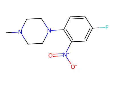 1-(4-Fluoro-2-nitrophenyl)-4-methylpiperazine structure