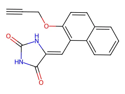 5-[[2-(2-Propyn-1-yloxy)-1-naphthalenyl]methylene]-2,4-imidazolidinedione structure