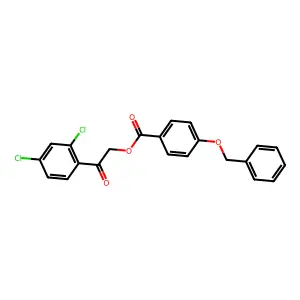 2-(2,4-Dichlorophenyl)-2-oxoethyl 4-(benzyloxy)benzoate structure