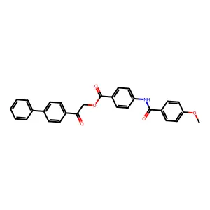 2-[1,1'-Biphenyl]-4-yl-2-oxoethyl 4-[(4-methoxybenzoyl)amino]benzoate structure