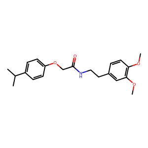 N-[2-(3,4-dimethoxyphenyl)ethyl]-2-(4-propan-2-ylphenoxy)acetamide structure