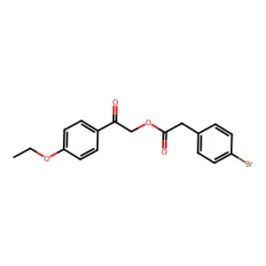 2-(4-Ethoxyphenyl)-2-oxoethyl (4-bromophenyl)acetate structure