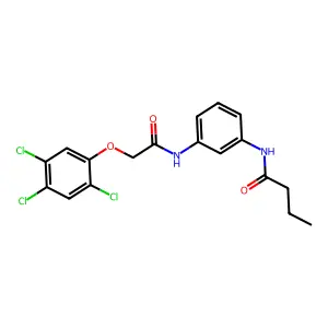 N-(3-{[(2,4,5-trichlorophenoxy)acetyl]amino}phenyl)butanamide structure