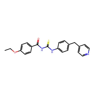 4-ethoxy-N-[[4-(pyridin-4-ylmethyl)phenyl]carbamothioyl]benzamide structure