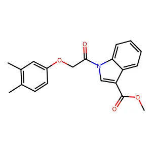 Methyl 1-(2-(3,4-dimethylphenoxy)acetyl)-1H-indole-3-carboxylate structure