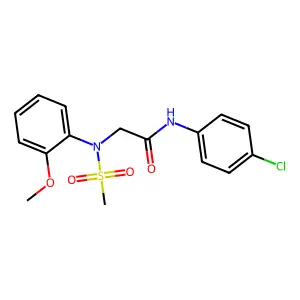 N-(4-chlorophenyl)-2-(2-methoxy-N-methylsulfonylanilino)acetamide structure