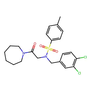 N-[2-(azepan-1-yl)-2-oxoethyl]-N-(3,4-dichlorobenzyl)-4-methylbenzenesulfonamide structure