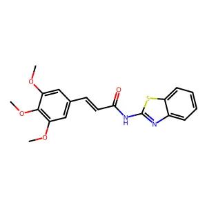 (E)-N-(benzo[d]thiazol-2-yl)-3-(3,4,5-trimethoxyphenyl)acrylamide structure
