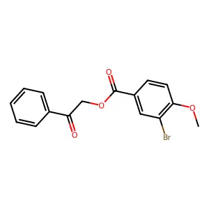 2-Oxo-2-phenylethyl 3-bromo-4-methoxybenzoate structure