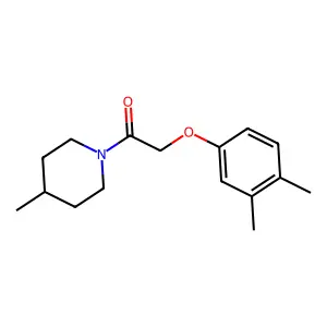 2-(3,4-Dimethylphenoxy)-1-(4-methylpiperidin-1-yl)ethanone structure