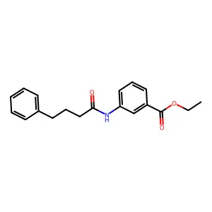Ethyl 3-((1-oxo-4-phenylbutyl)amino)benzoate structure