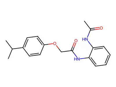 N-(2-acetamidophenyl)-2-(4-propan-2-ylphenoxy)acetamide structure