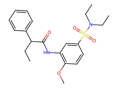N-[5-(diethylsulfamoyl)-2-methoxyphenyl]-2-phenylbutanamide structure