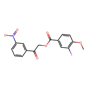 2-(3-Nitrophenyl)-2-oxoethyl 3-iodo-4-methoxybenzoate structure