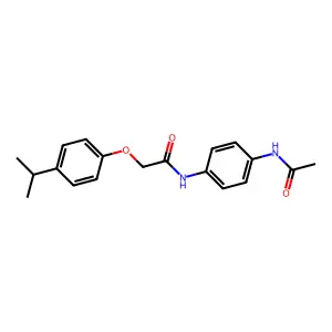 N-[4-(acetylamino)phenyl]-2-[4-(propan-2-yl)phenoxy]acetamide structure