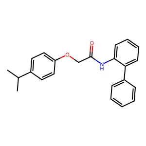 N-(2-phenylphenyl)-2-(4-propan-2-ylphenoxy)acetamide structure