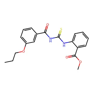 Methyl 2-({[(3-propoxyphenyl)carbonyl]carbamothioyl}amino)benzoate structure