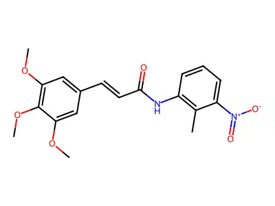 (E)-N-(2-methyl-3-nitrophenyl)-3-(3,4,5-trimethoxyphenyl)prop-2-enamide structure