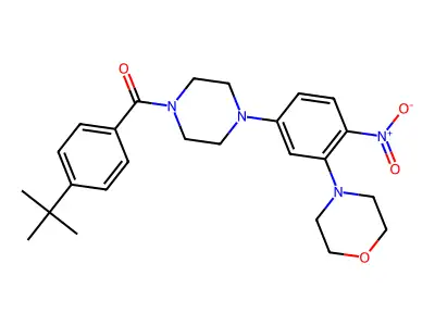 (4-Tert-butylphenyl)-[4-(3-morpholin-4-yl-4-nitrophenyl)piperazin-1-yl]methanone structure