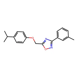 3-(3-Methylphenyl)-5-{[4-(propan-2-yl)phenoxy]methyl}-1,2,4-oxadiazole structure