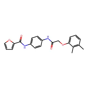 N-(4-{[(2,3-dimethylphenoxy)acetyl]amino}phenyl)furan-2-carboxamide structure